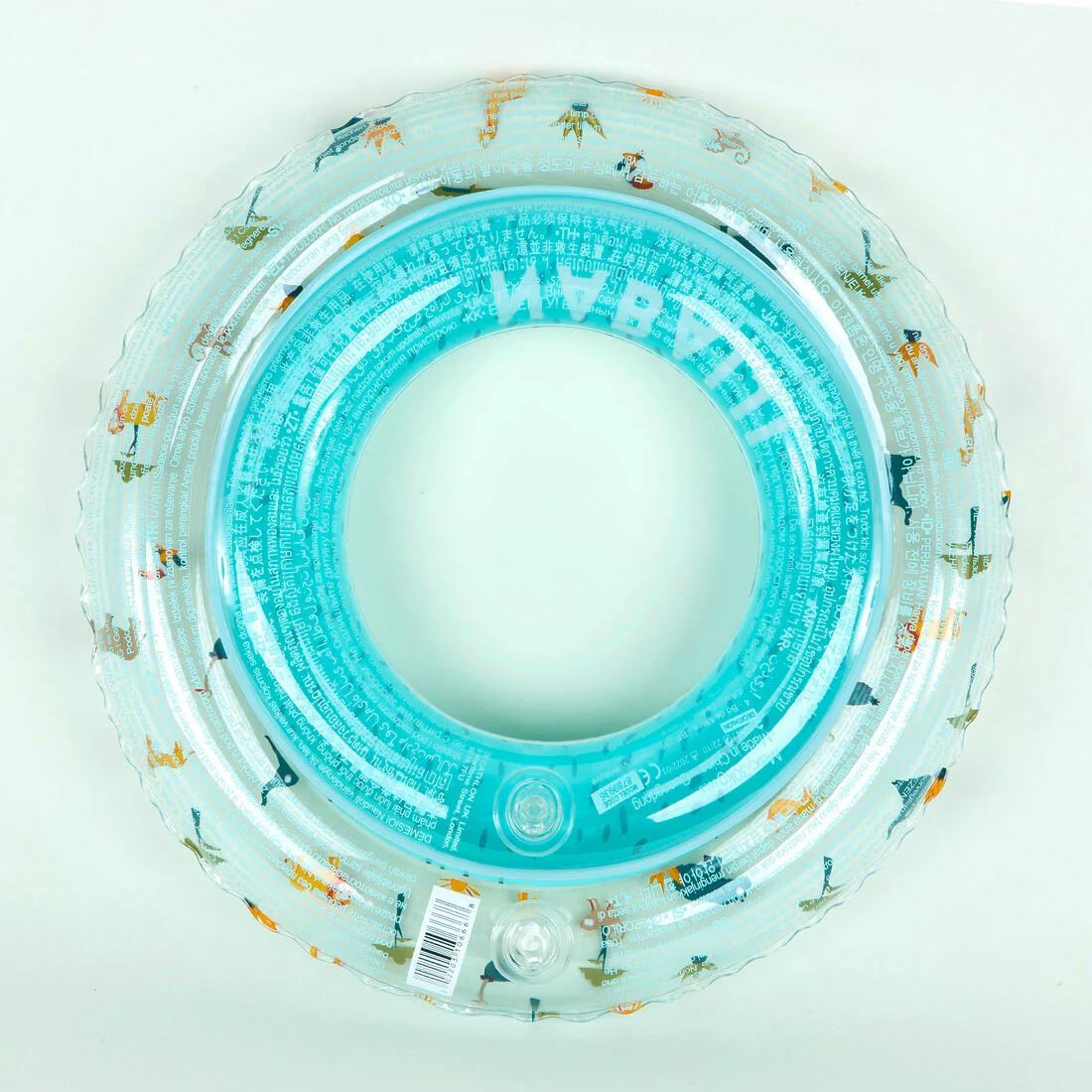 Swimming inflatable 51 cm pool ring for kids aged 3-6 - Green “PANDAS” print - Image 9