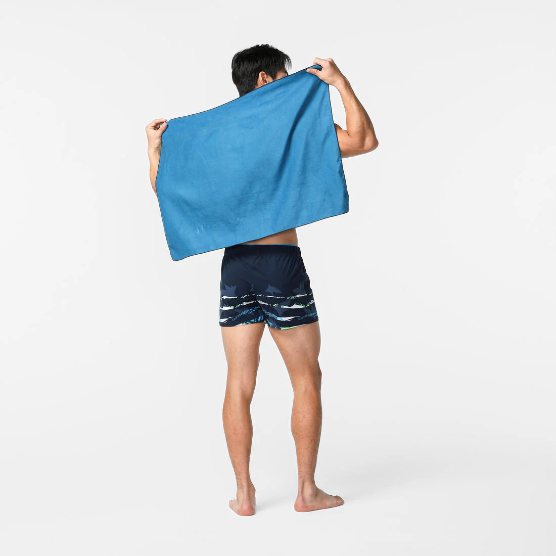 Swimming Microfibre Towel Size S 39 x 55 cm double-sided blue/green - Image 5