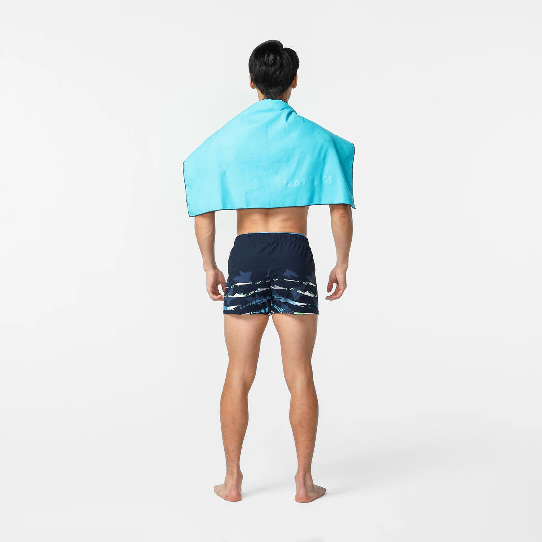 Swimming Microfibre Towel Size S 39 x 55 cm double-sided blue/green - Image 7