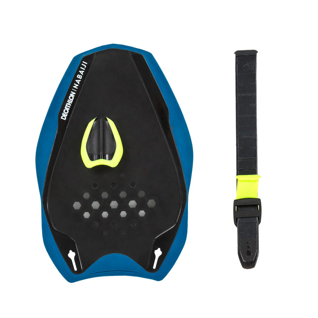 Swimming Paddles Quick-In 500 Size M Blue Yellow - Image 2