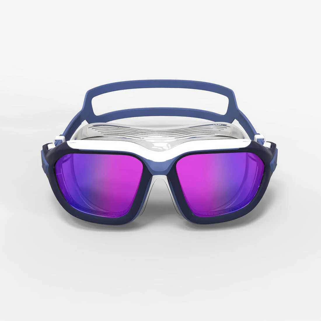 Swimming pool mask ACTIVE - Mirror lenses - Small size - Blue white - Image 4