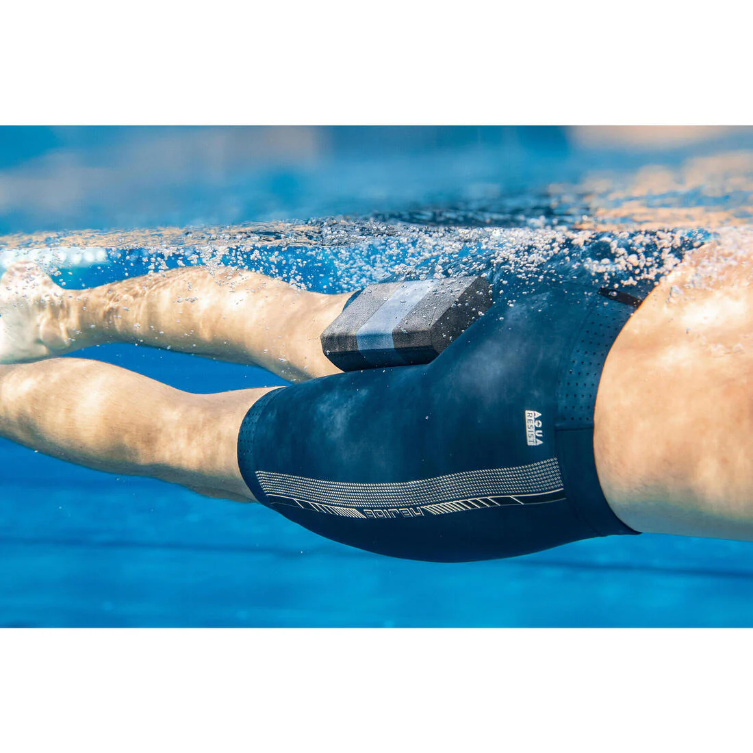 Swimming Pullbuoy 500 Size L BLACK BLUE - Image 5