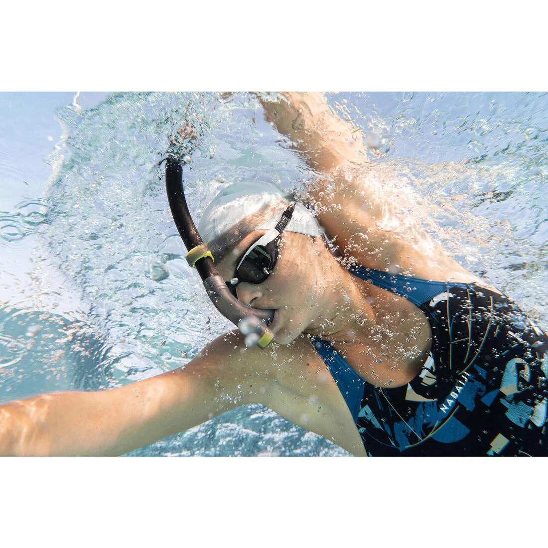 Swimming SPIRIT goggles - Mirror lenses - Large - Black beige white - Image 11