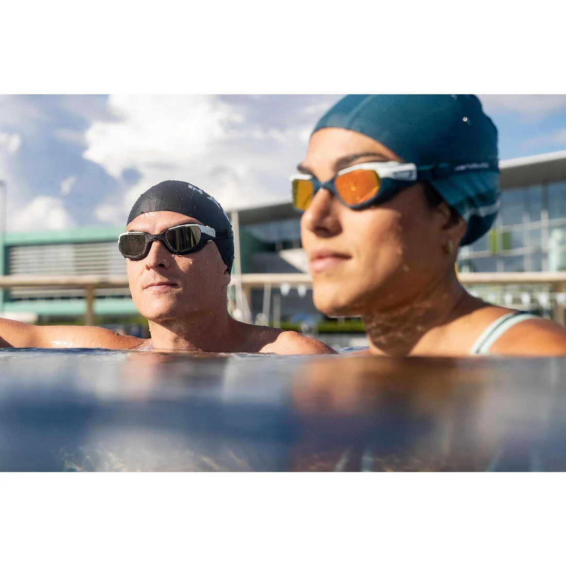 Swimming SPIRIT goggles - Mirror lenses - Large - Black beige white - Image 15