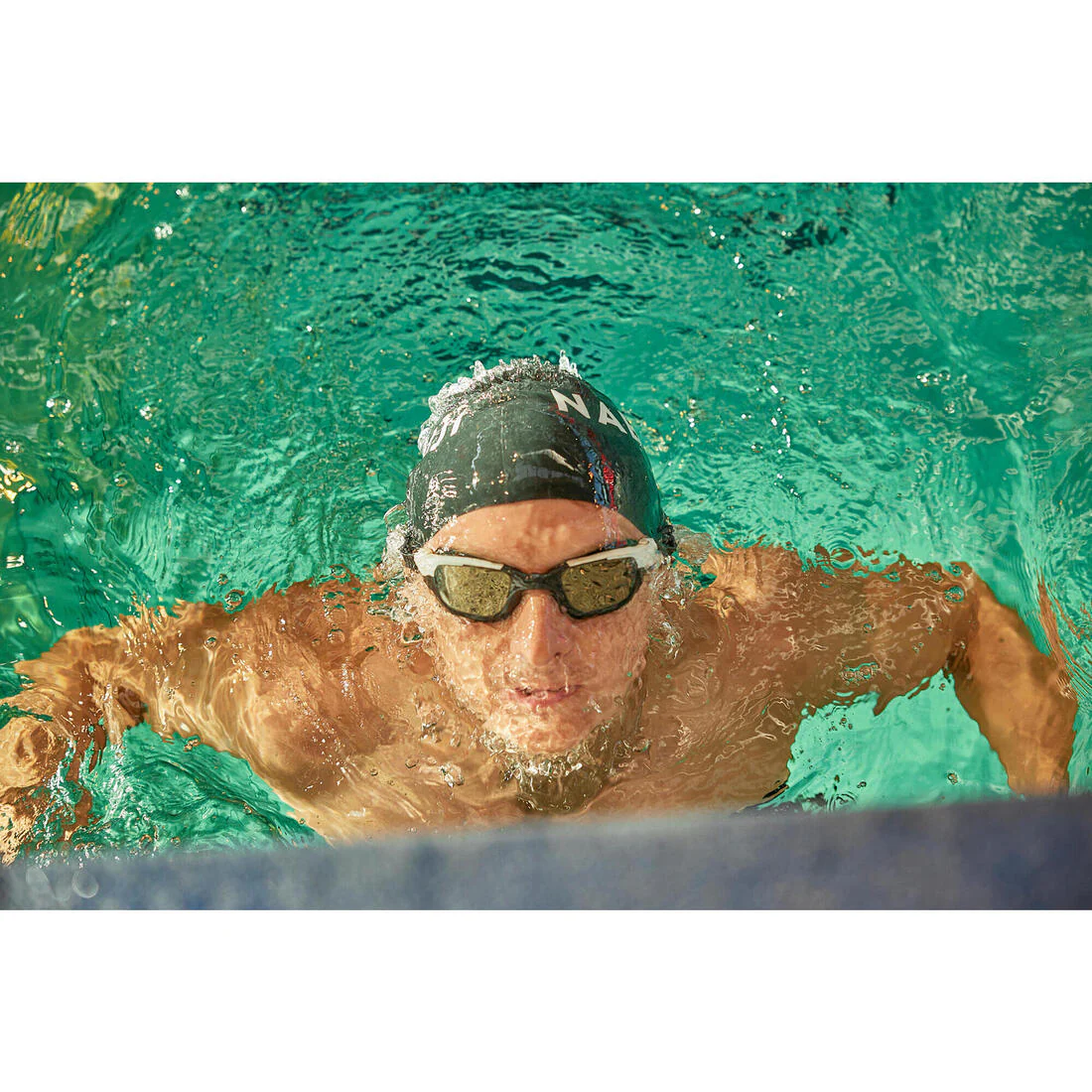 Swimming SPIRIT goggles - Mirror lenses - Large - Black beige white - Image 7