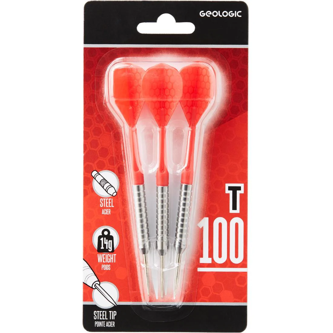 T100 Steel-Tipped Darts Tri-Pack - Image 3