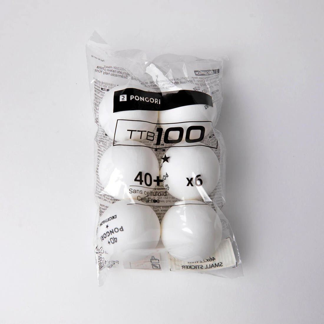 Table Tennis Balls TTB 100 1* 40+ 6-Pack - Image 3
