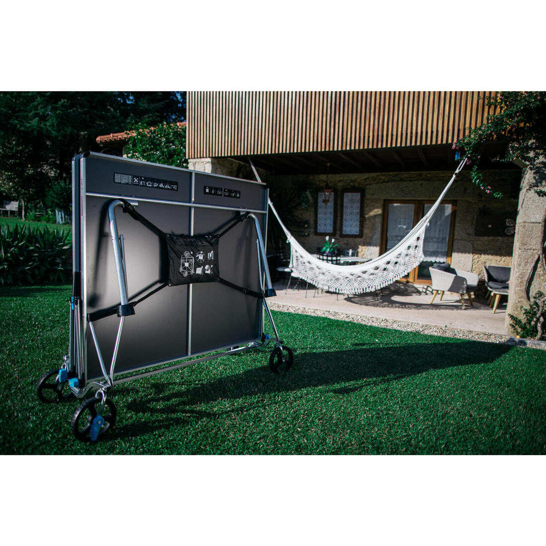 Table Tennis Folded Table Cover - Black - Image 10