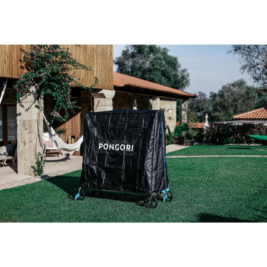 Table Tennis Folded Table Cover - Black - Image 7