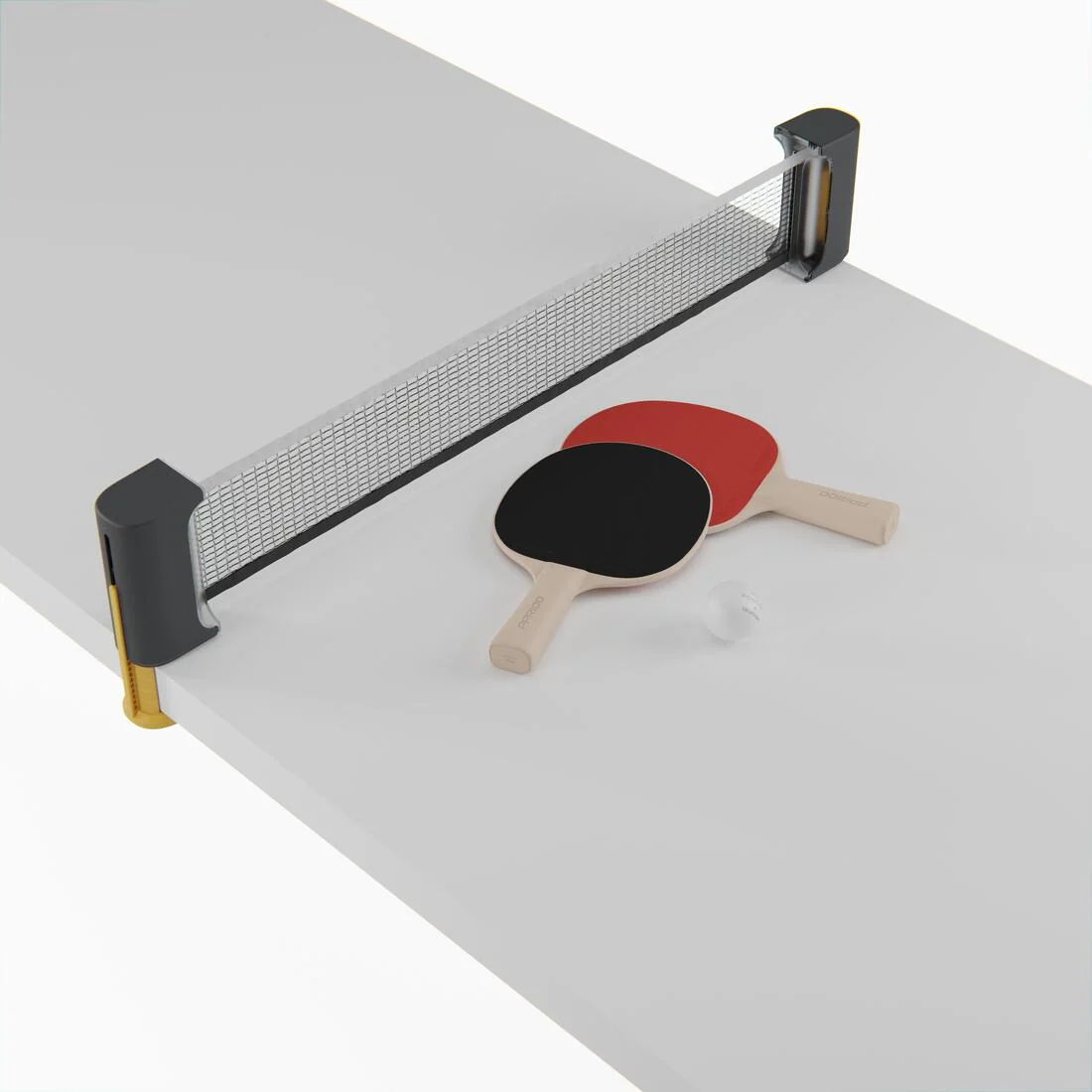 Table Tennis Set for Small Tables with Rollnet + 2 PPR100 Bats + 2 Balls - Image 2