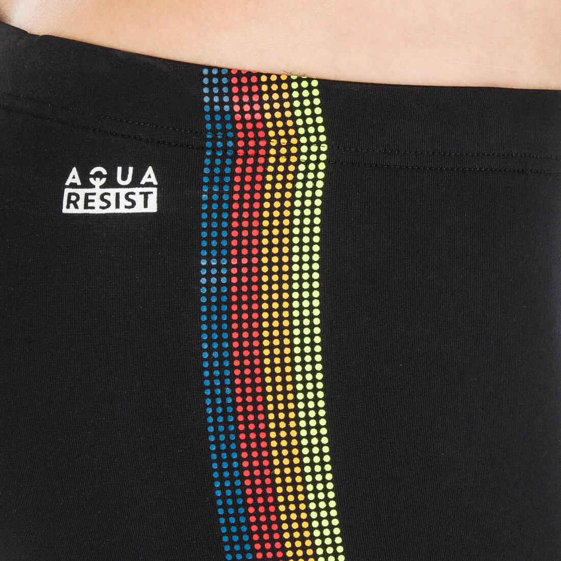 Teen boys’ Swimming Jammer Fitib Black/Neon - Image 4