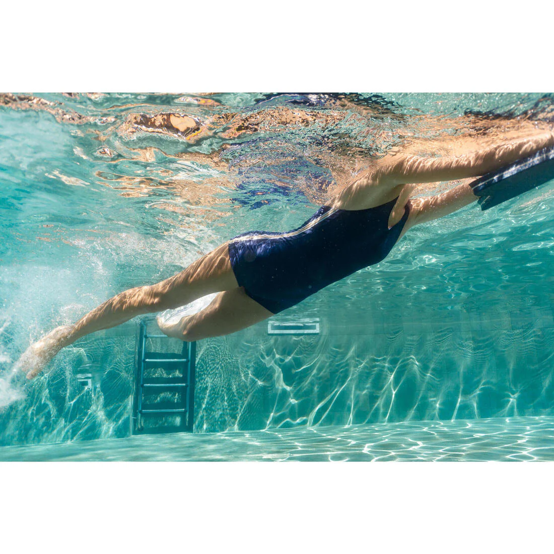 Teen girls’ swimming 1-piece shorty swimsuit - Image 5