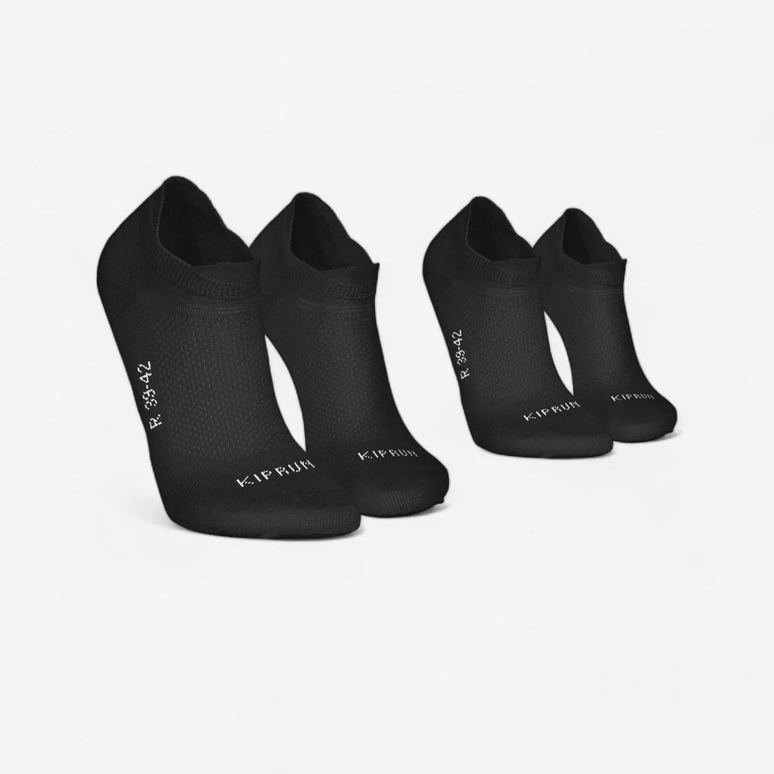 Thin Running Socks Invisible Pack of 2 Pairs Run 500