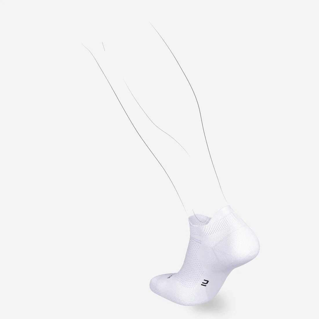 Thin Running Socks Invisible Pack of 2 Pairs Run 500 - Image 5