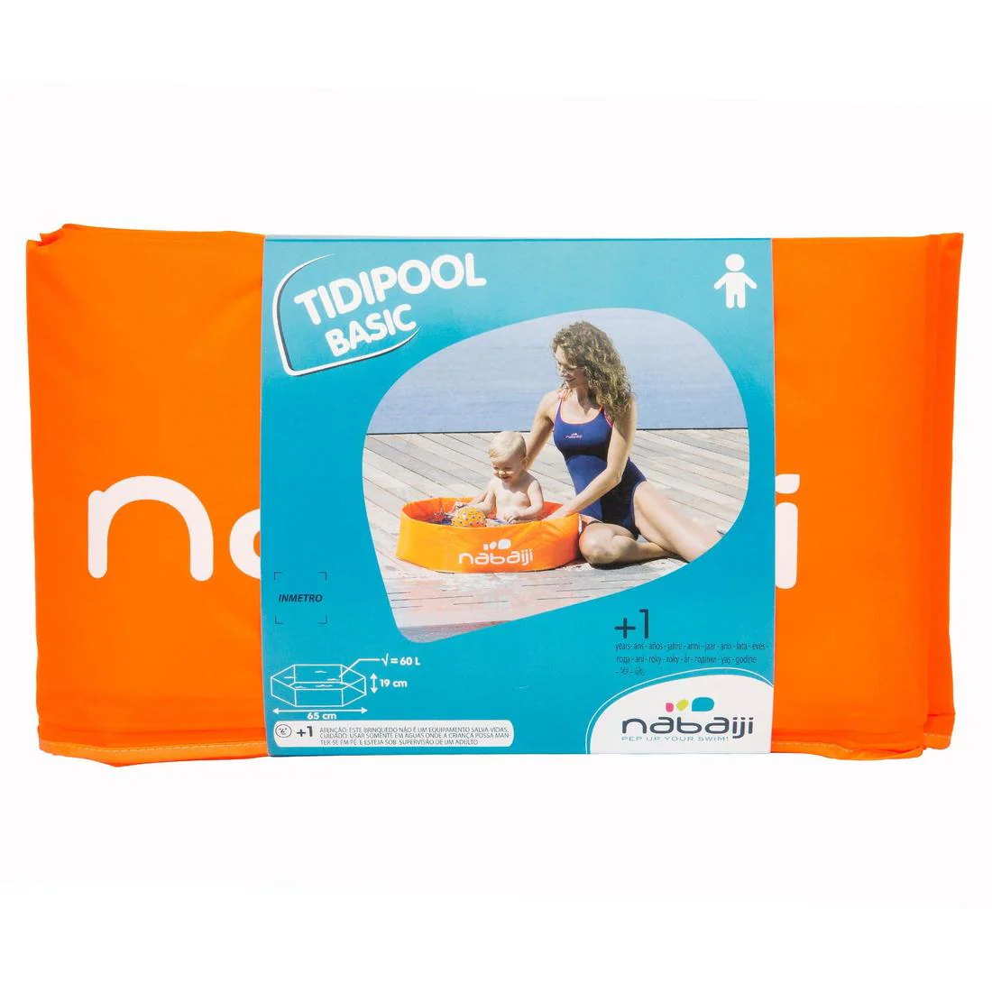 TIDIPOOL BASIC 65 m diameter foam paddling pool for infants - Orange - Image 6