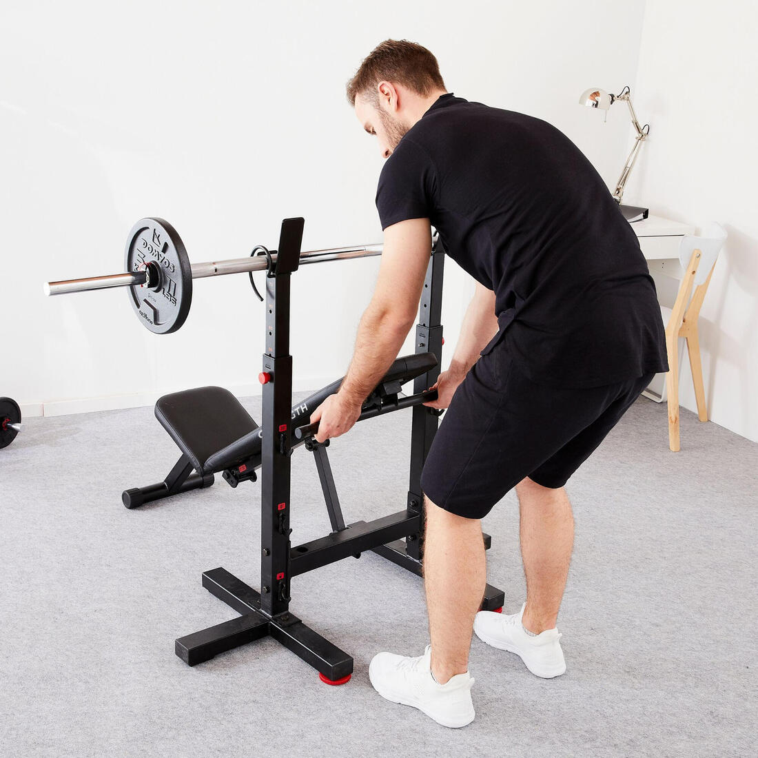 Tiltable Weights Bench with Collapsible Pegs - Bench Press Fold - Image 24