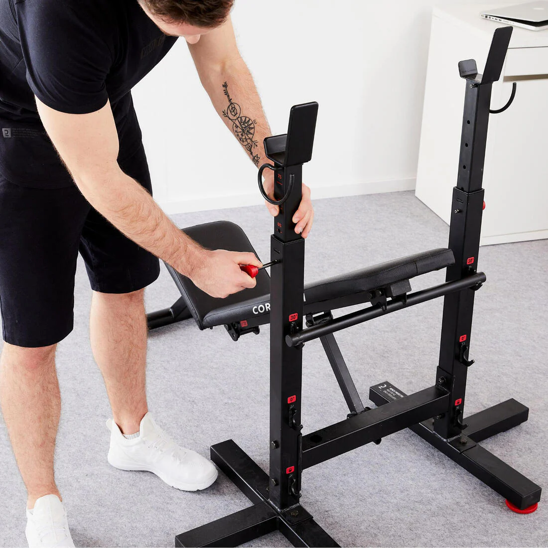 Tiltable Weights Bench with Collapsible Pegs - Bench Press Fold - Image 25