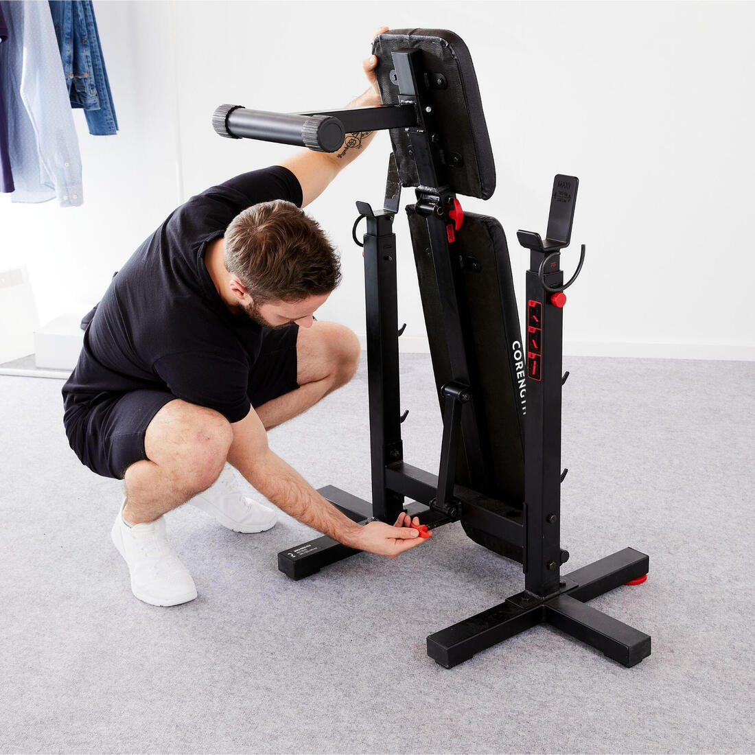 Tiltable Weights Bench with Collapsible Pegs - Bench Press Fold - Image 26
