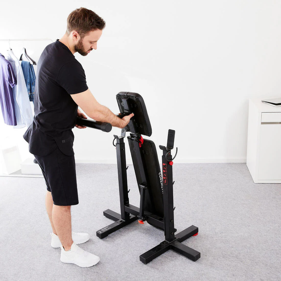 Tiltable Weights Bench with Collapsible Pegs - Bench Press Fold - Image 27