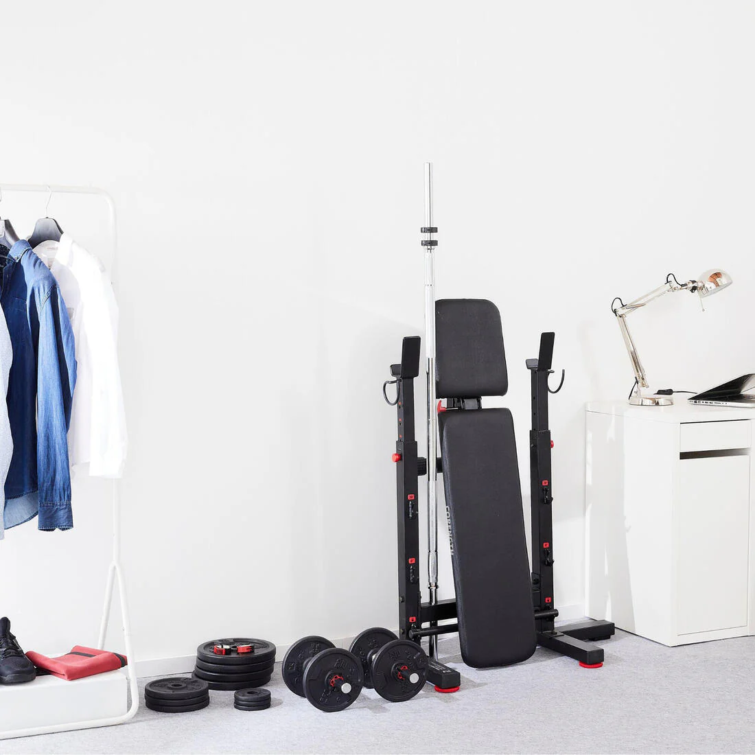 Tiltable Weights Bench with Collapsible Pegs - Bench Press Fold - Image 6