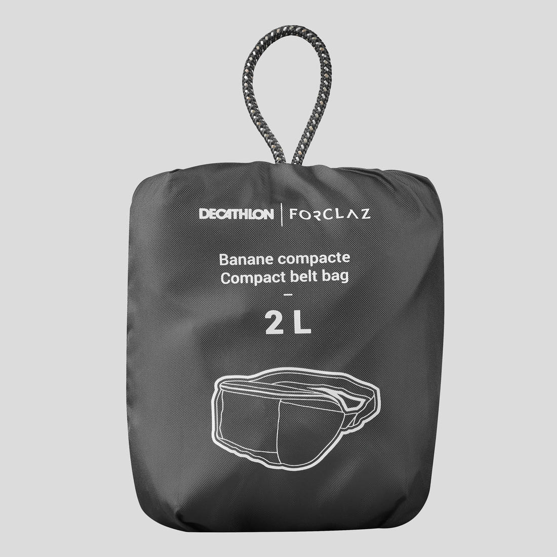 Travel 2L compact travel bum bag - Black - Image 4