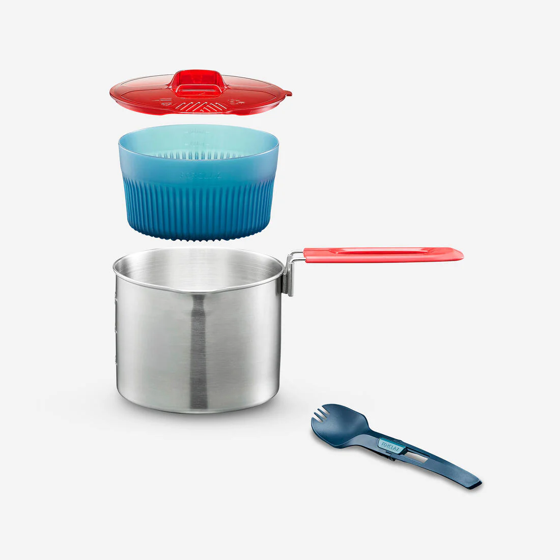 Trekking Stainless Steel Cookset MT500 - 1 Person