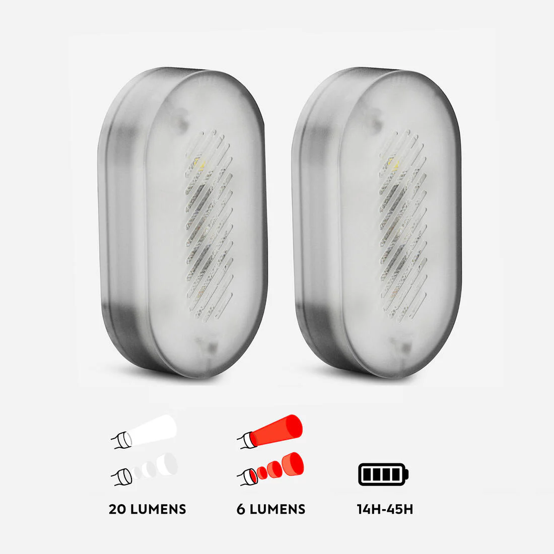 Twin-Pack USB Clip Front/Rear Bike Lights SL510 - Black - Image 6