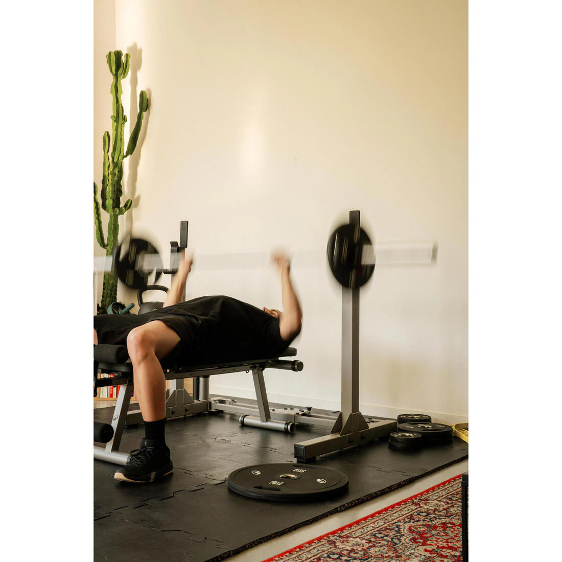 Ultra-Compact 2-Second Fold-Down Weight Training Rack 120 kg - Image 14