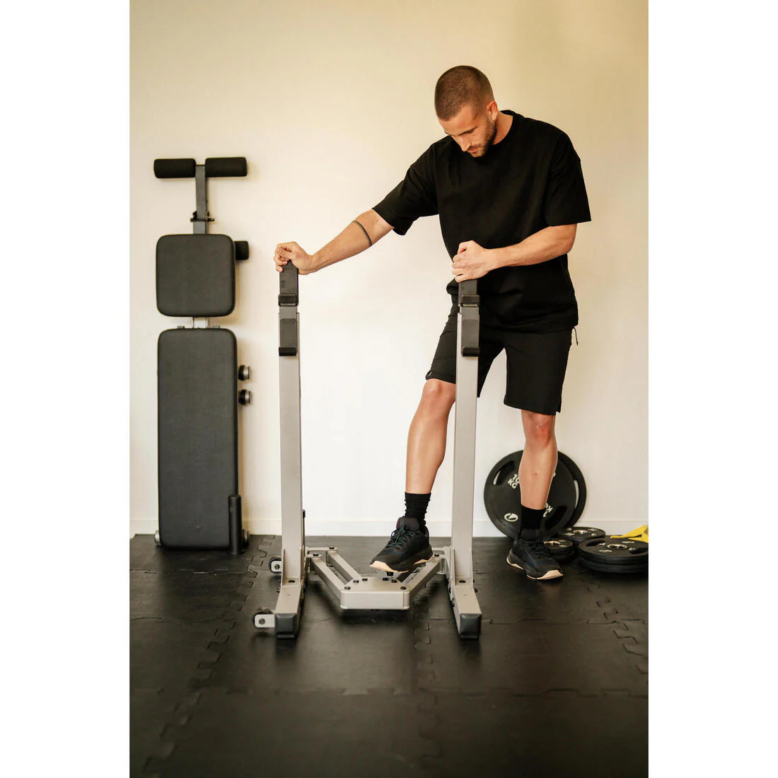 Ultra-Compact 2-Second Fold-Down Weight Training Rack 120 kg - Image 18