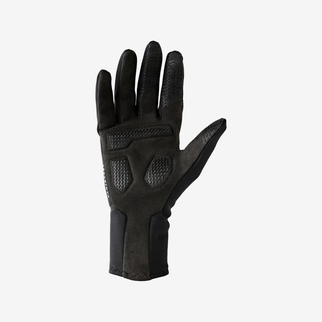 Unisex Cycling Gloves Black With Fleece Lining - 500 Series - Image 2
