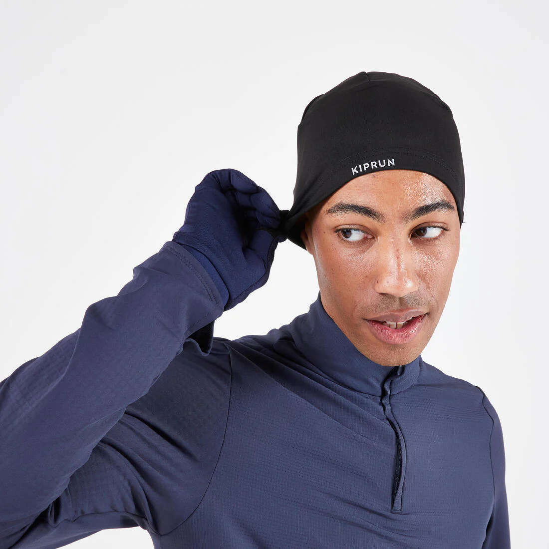 KIPRUN Warm+ Unisex Warm Running Hat - BLACK - Image 3