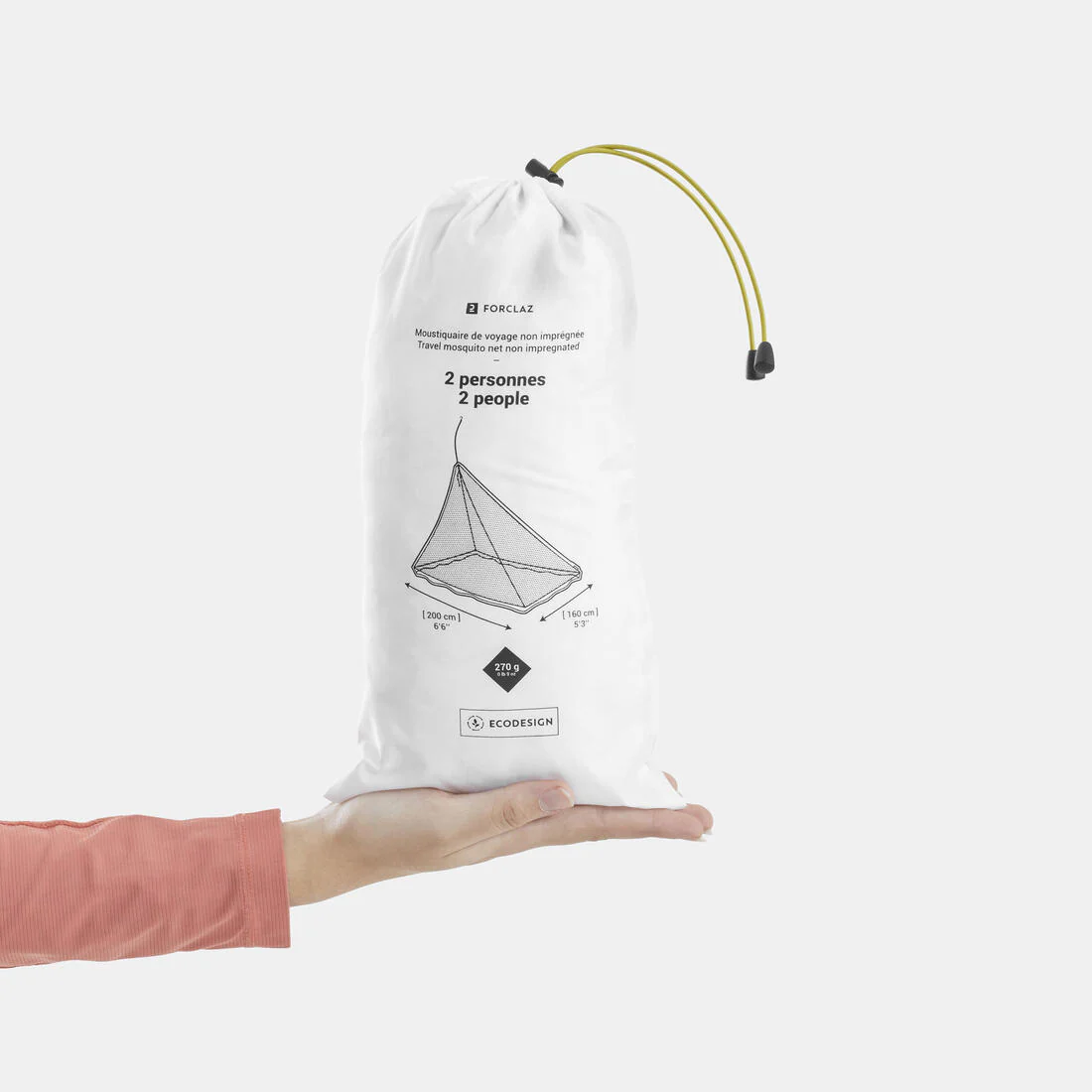 Untreated travel mosquito net for 2 people - Image 6