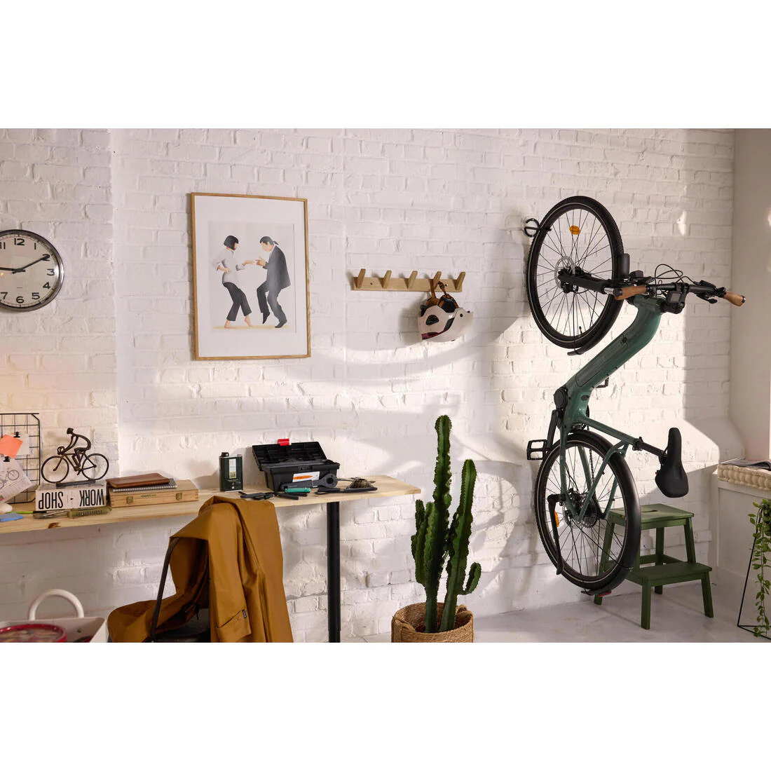 Wall and ceiling bike rack - black - Image 5