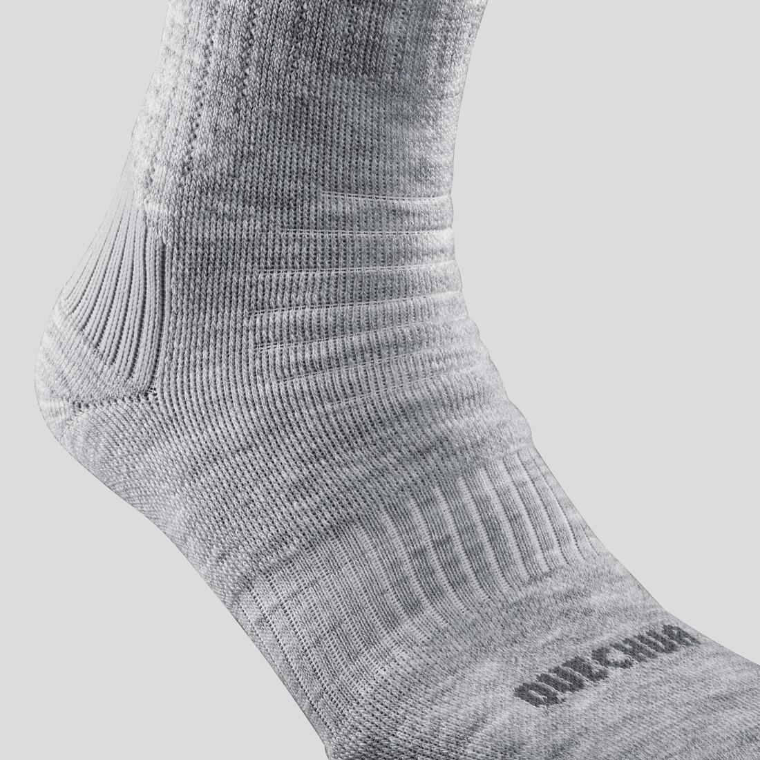 Warm hiking socks (2 pairs) for adults, Hike 100 Mid - Image 5