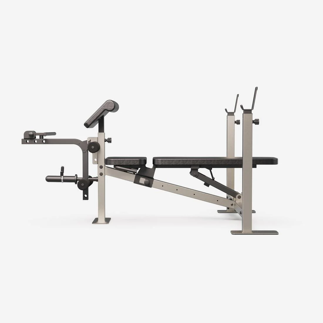 Weight Bench with Barbell Rack and Biceps and Leg Curl Station - Image 3