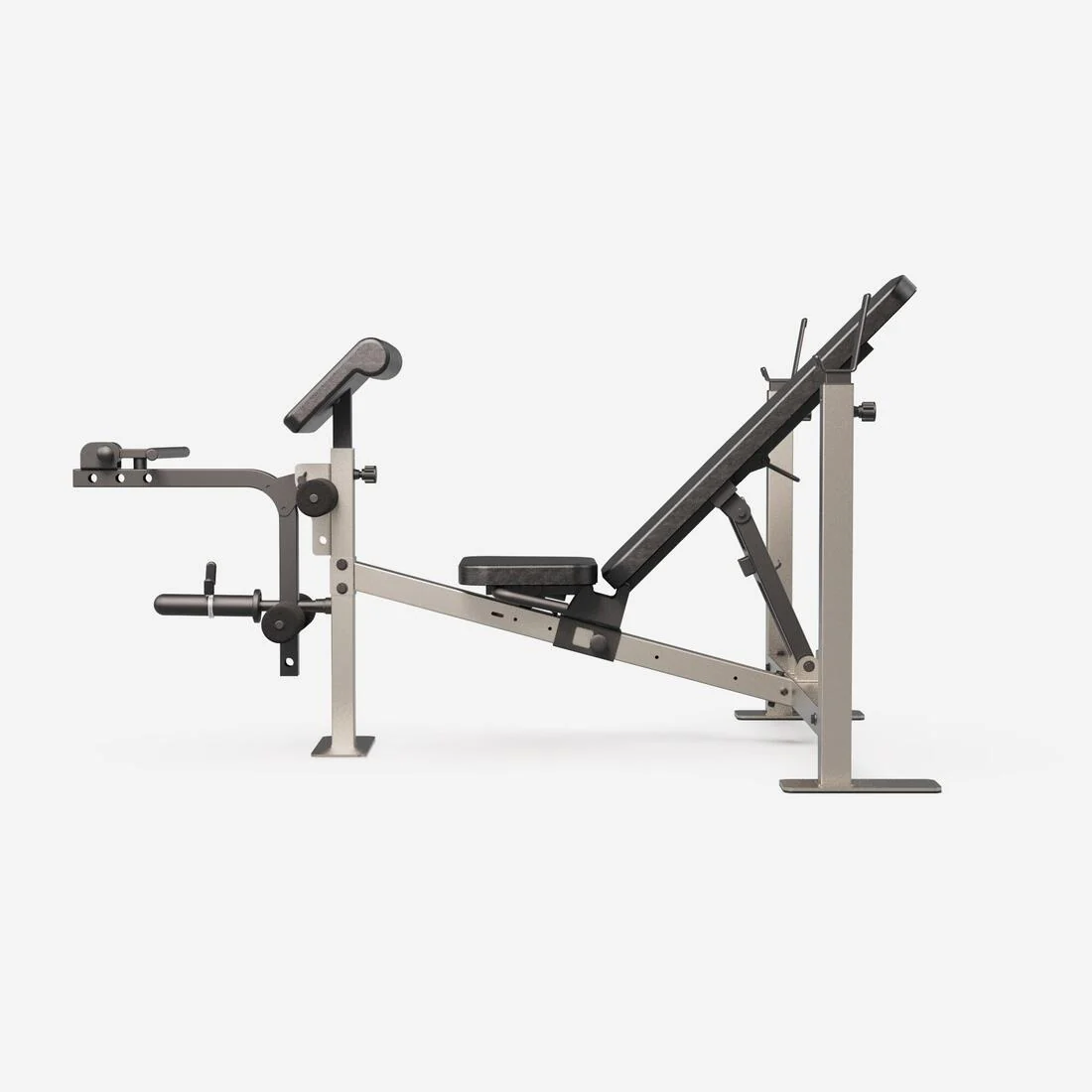 Weight Bench with Barbell Rack and Biceps and Leg Curl Station - Image 4