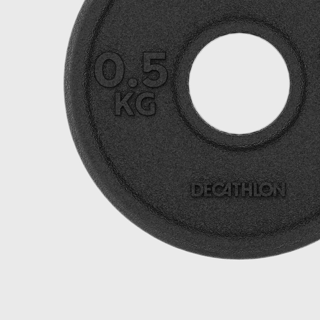 Weight Training 0.5 kg 28 mm 80% Recycled Cast Iron Plate - Image 5
