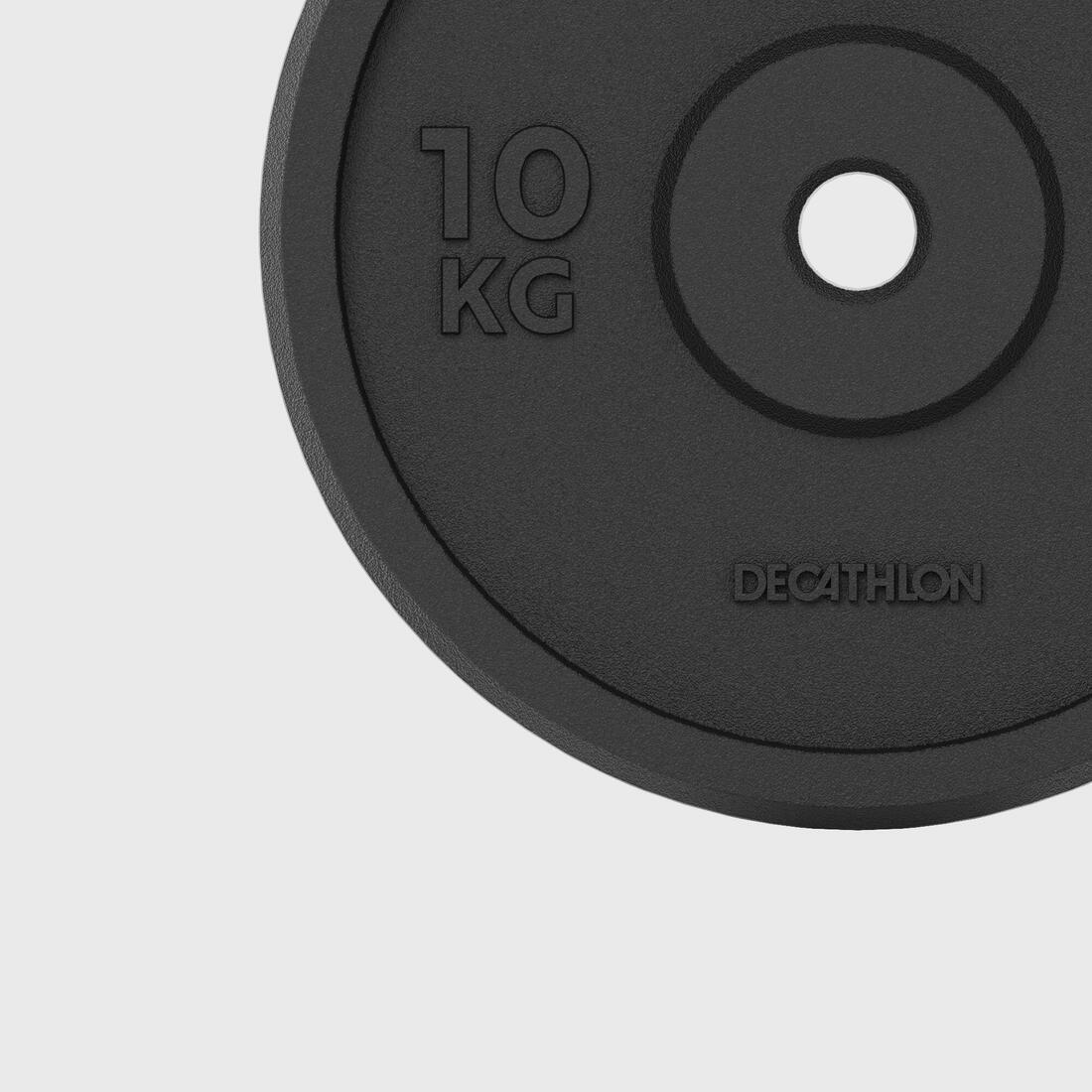 Weight Training 10 kg 1 Inch / 28mm 80% Recycled Cast Iron Plate - Image 4