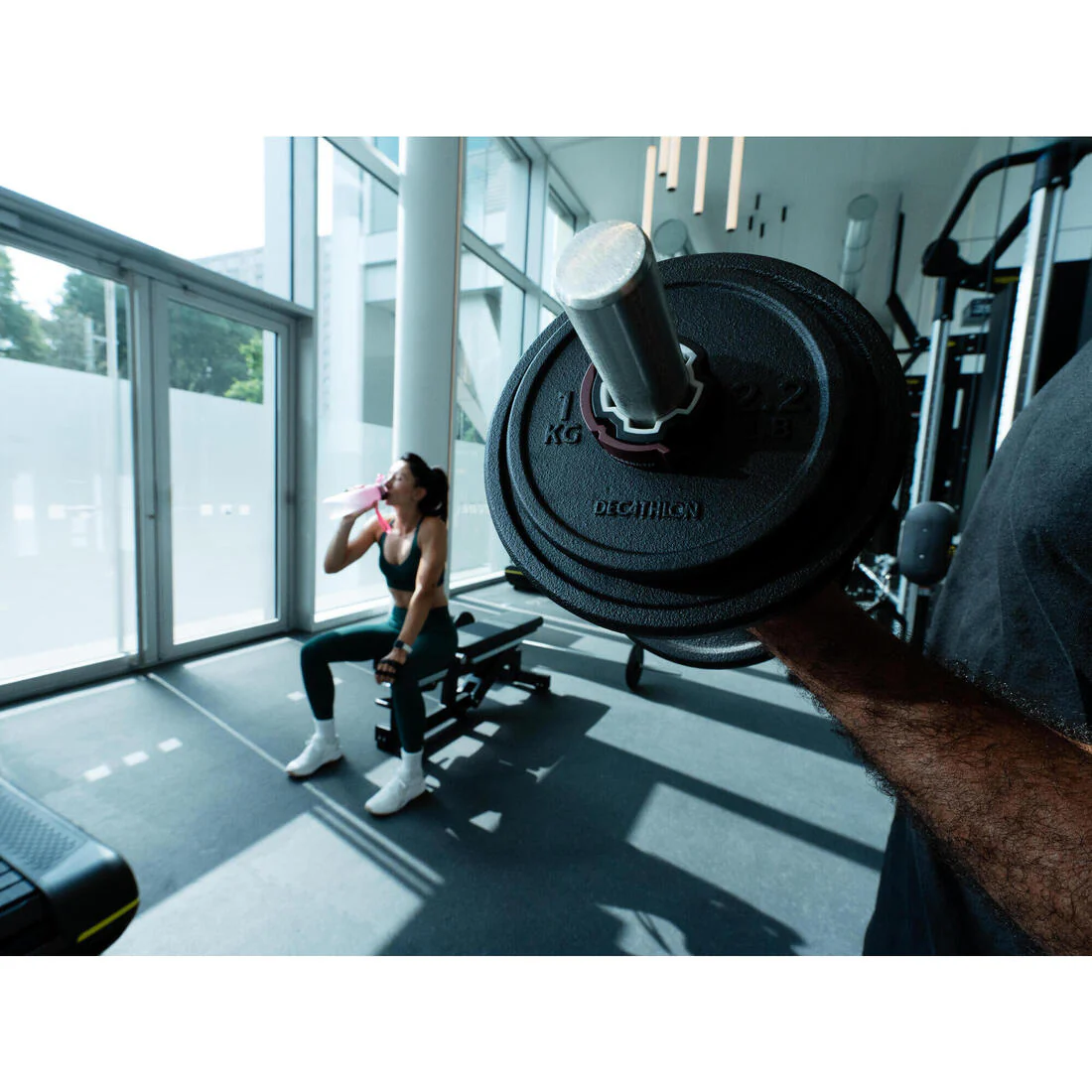 Weight Training 20 kg Partly Recycled Cast Iron Dumbbells Set - Image 9