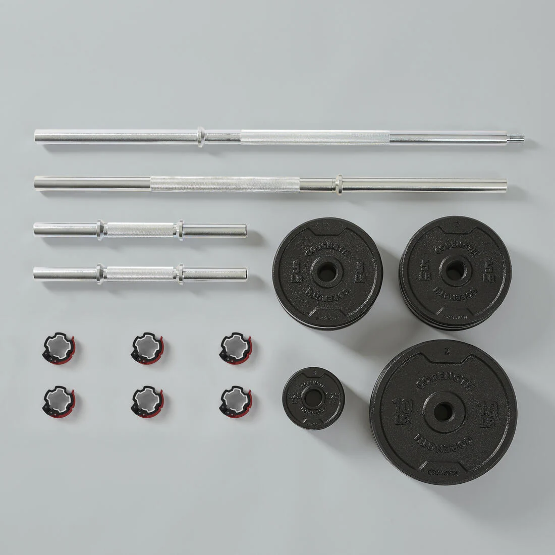 Weight Training 50 kg 80% Recycled Cast Iron Dumbbells and Bar Set - Image 4