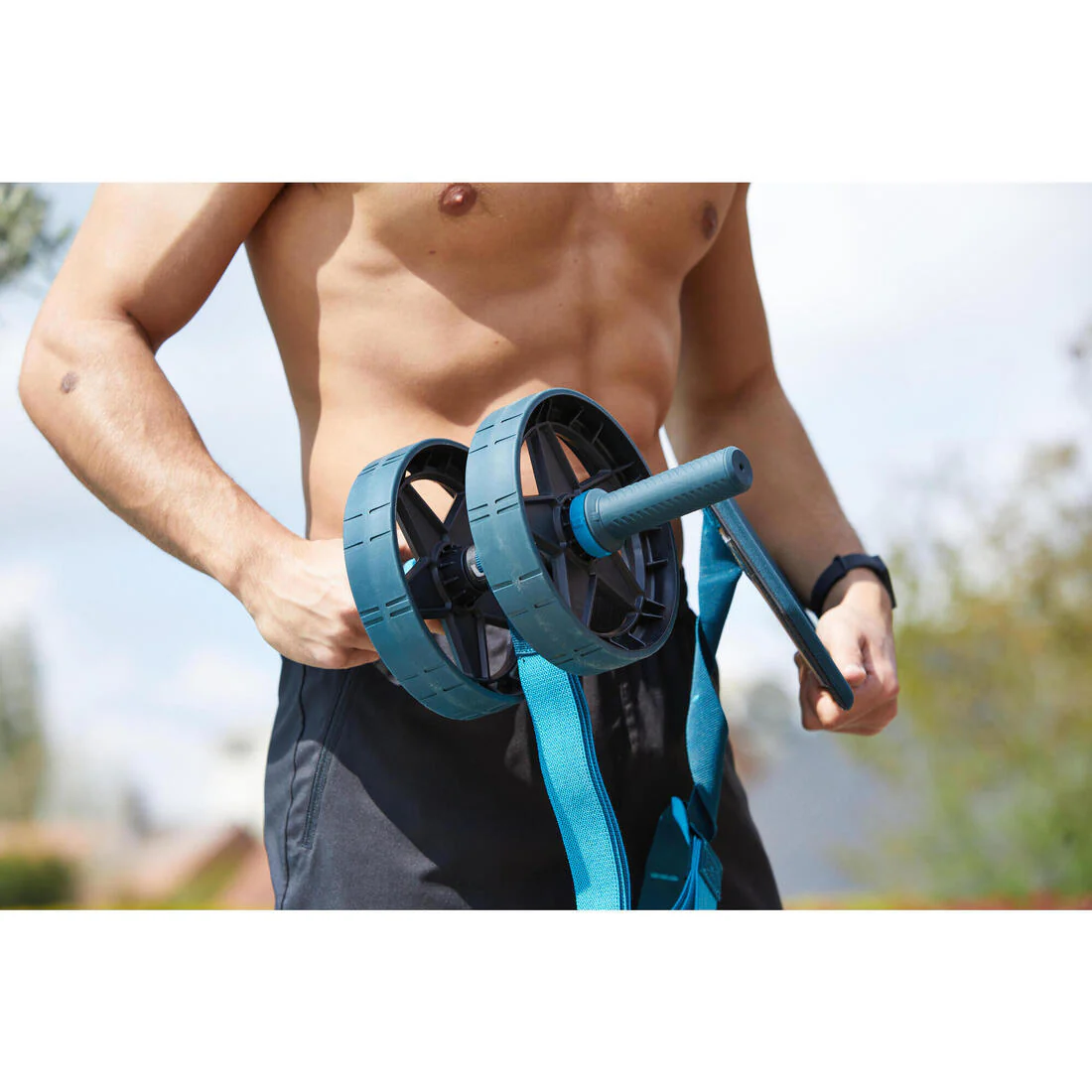 Weight Training Ab Wheel With or Without Elastic Band Support - Image 11
