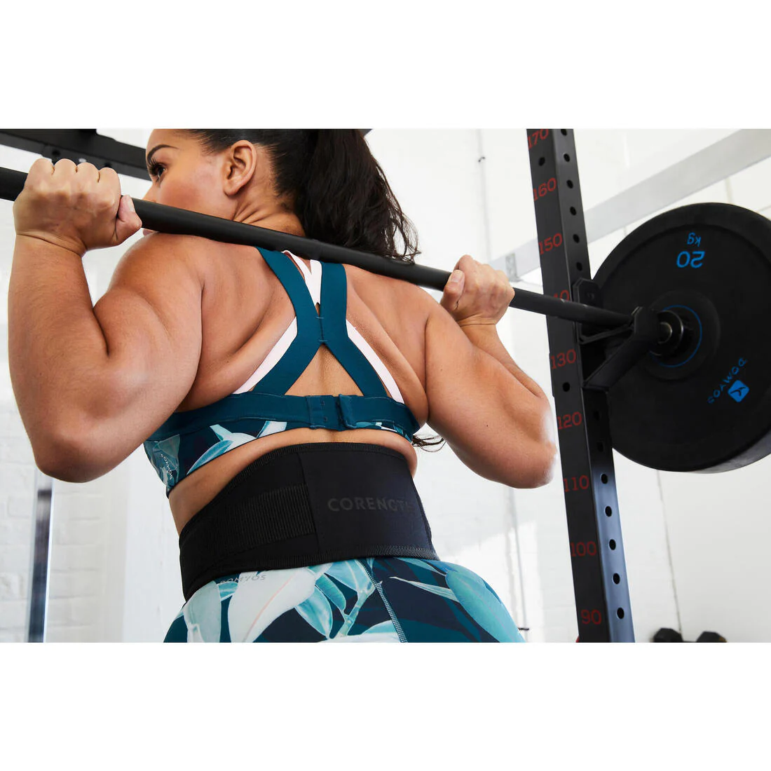Weight Training Belt with Dual Nylon Closure - Black - Image 9