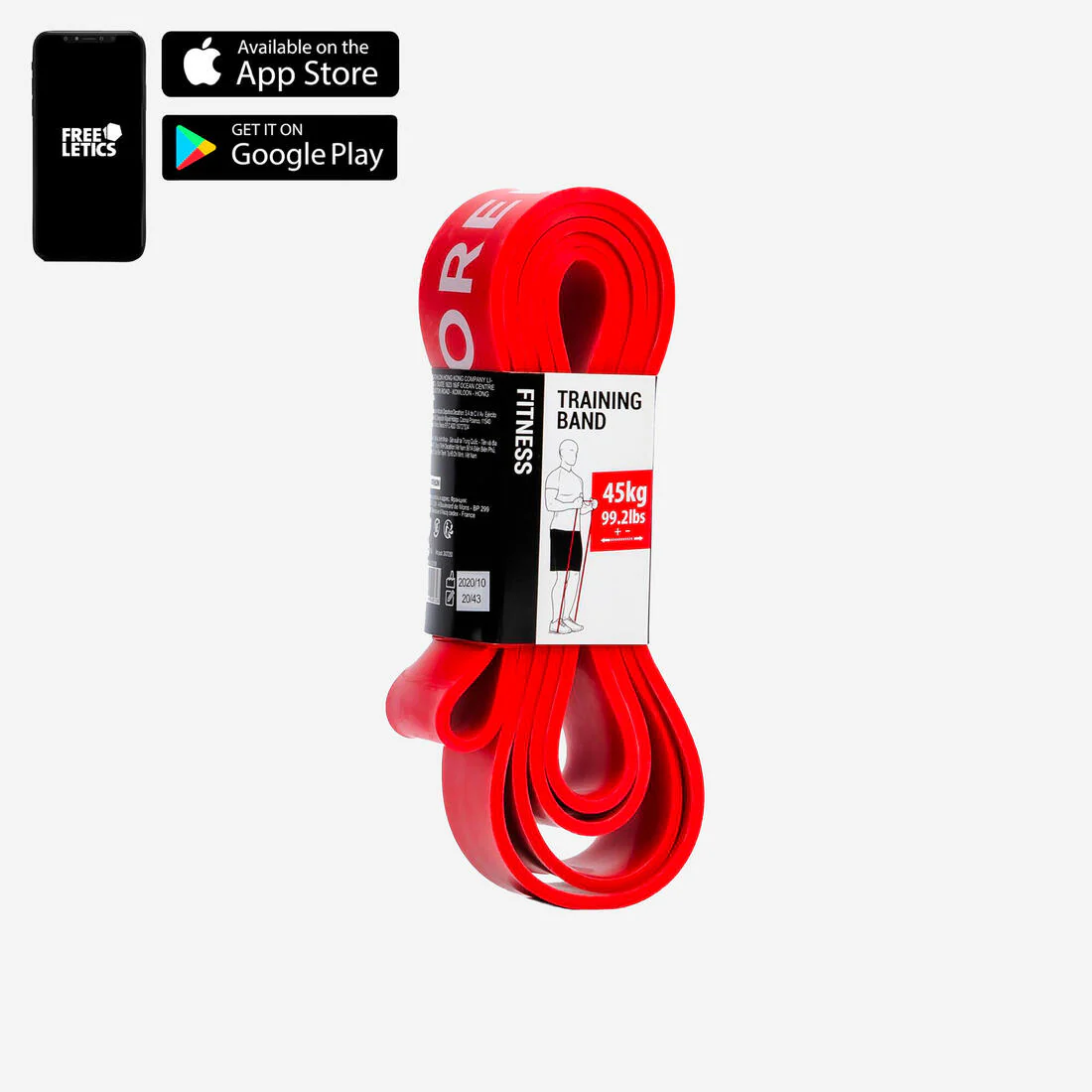 Weight Training Elastic Band 45 kg - Red - Image 2