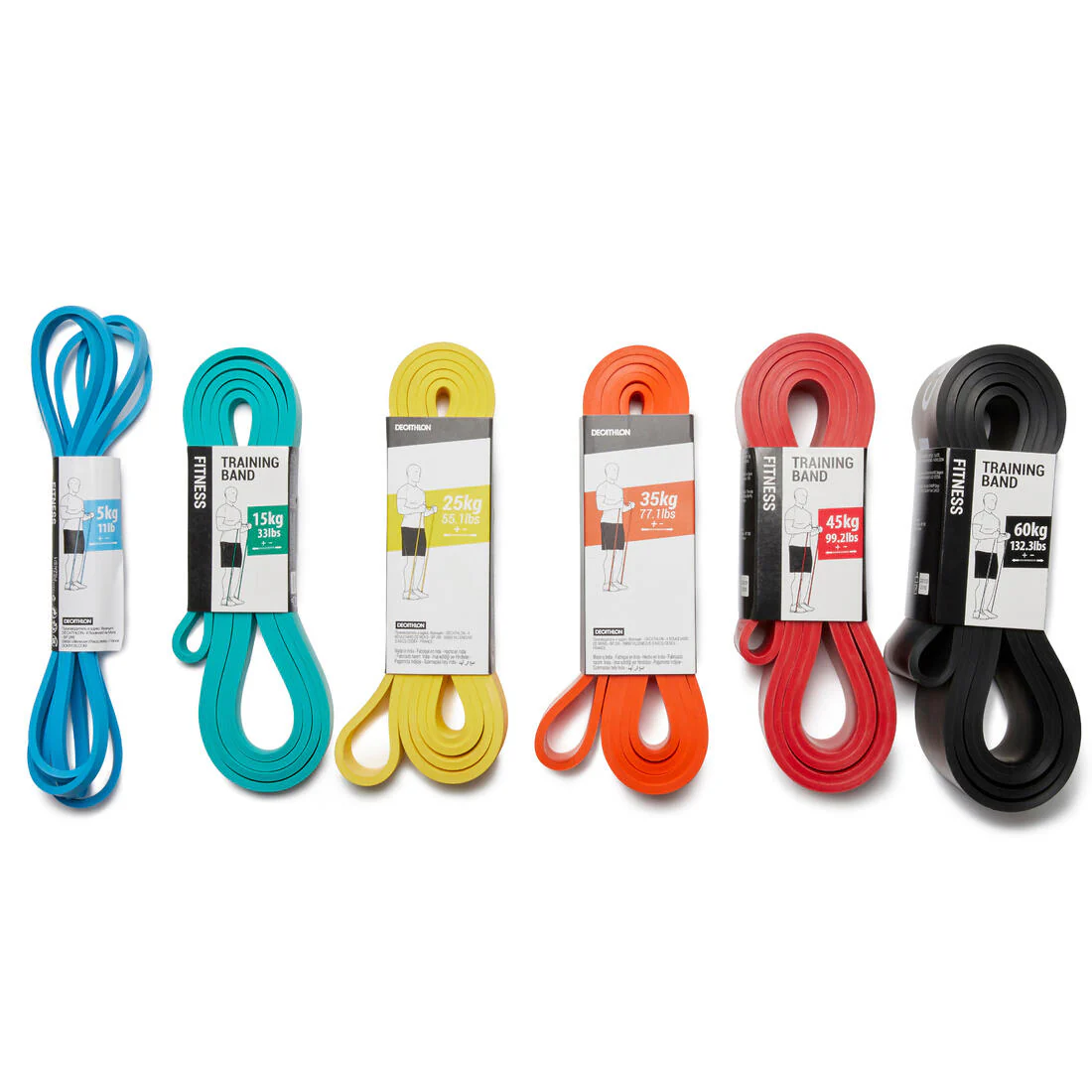 Weight Training Elastic Band 60 kg - Black - Image 4