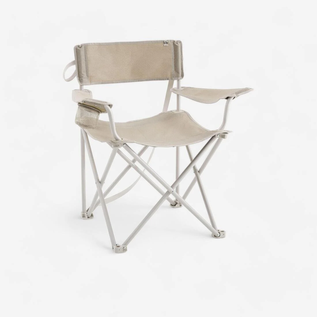 Wide, comfortable folding camping chair, with armrests