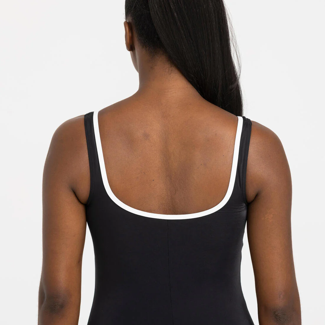 Women's 1-piece Heva swimsuit shorty zip black - Image 5