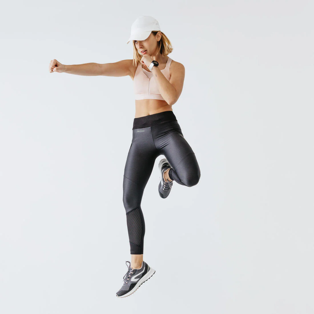 Women's breathable long running leggings Dry+Feel - black - Image 2