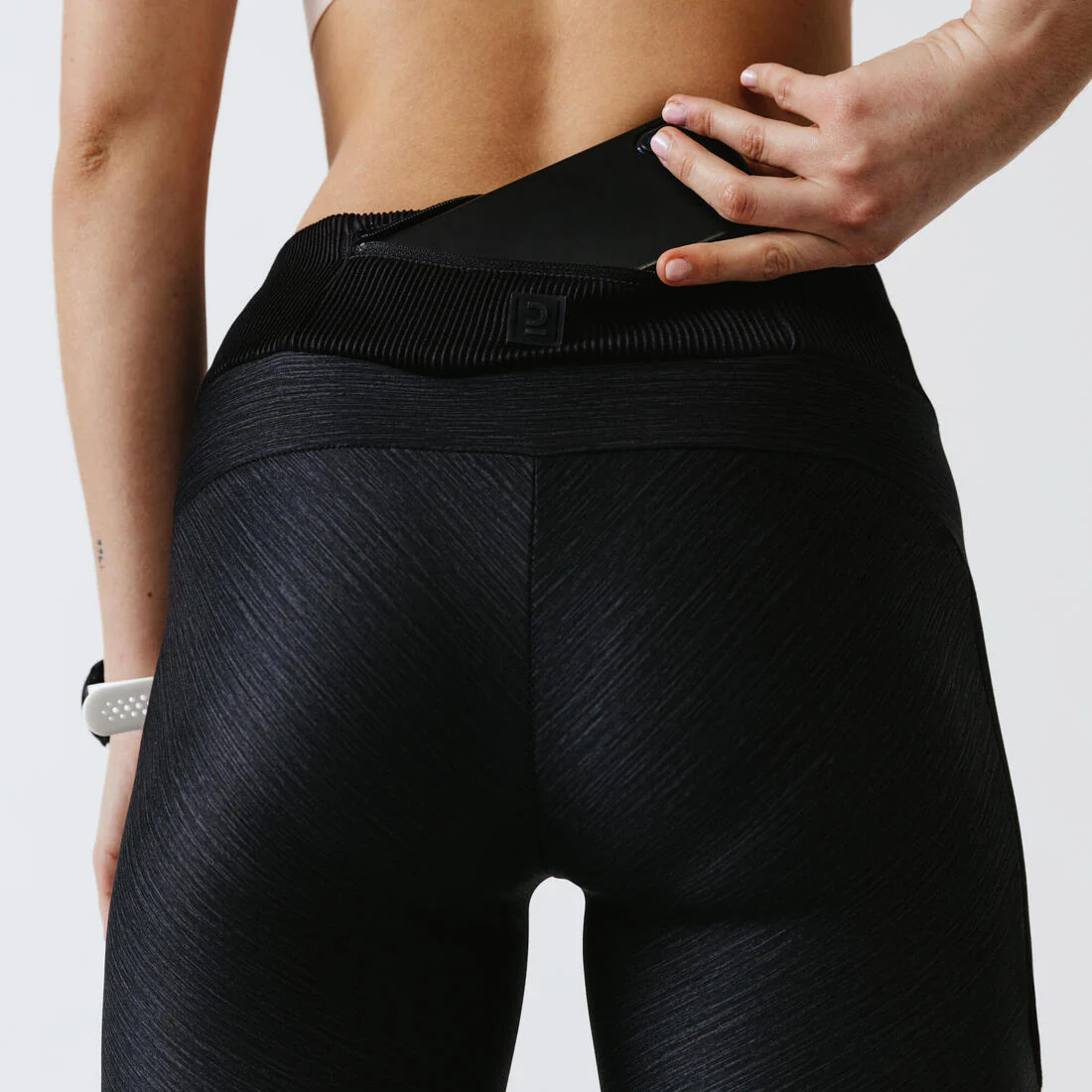 Women's breathable long running leggings Dry+Feel - black - Image 6