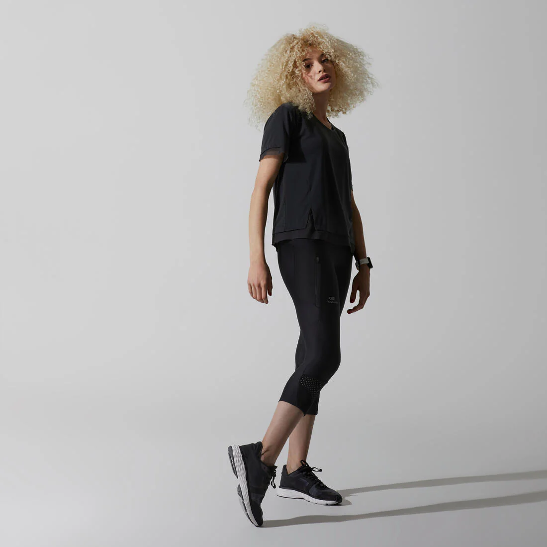 Women's breathable short running leggings Dry+ Feel - black - Image 27