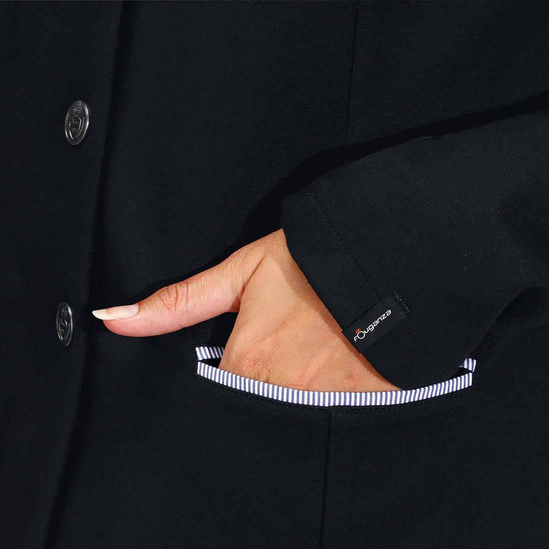 Women's Competition Horse Riding Jacket 100 - Navy - Image 11